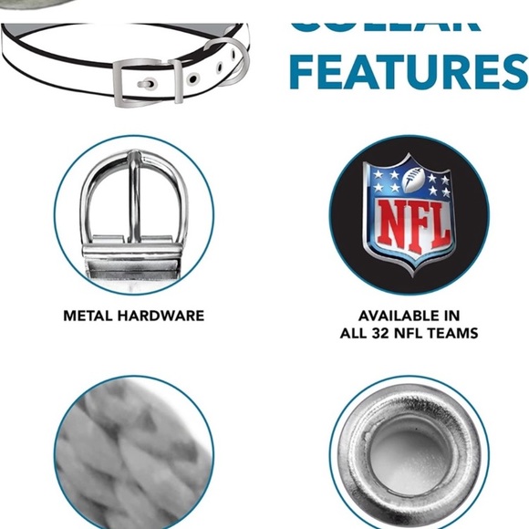 NFL Reversible Tampa Bay Buccaneers bucs Dog Collar (Size M) Two-Sided Collar - Picture 4 of 11